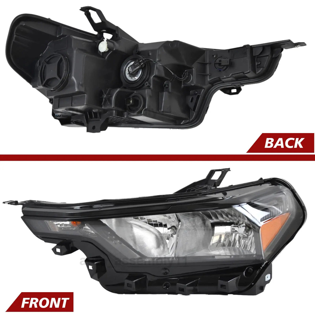 Pair halogen headlight rear housing angle for 2023-2026 Chevrolet Colorado