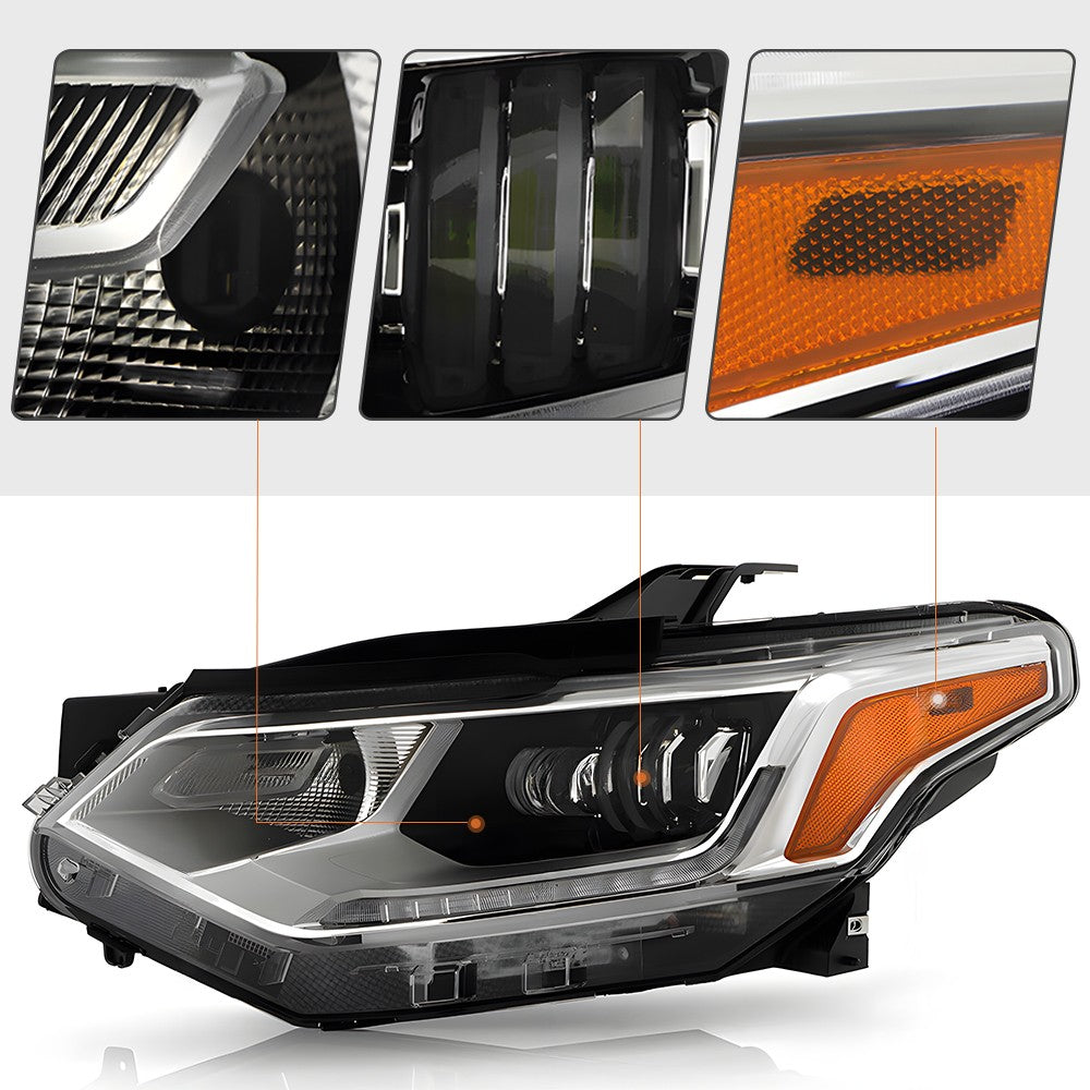 Right LED headlight side angle for 2018-2021 Chevy Traverse