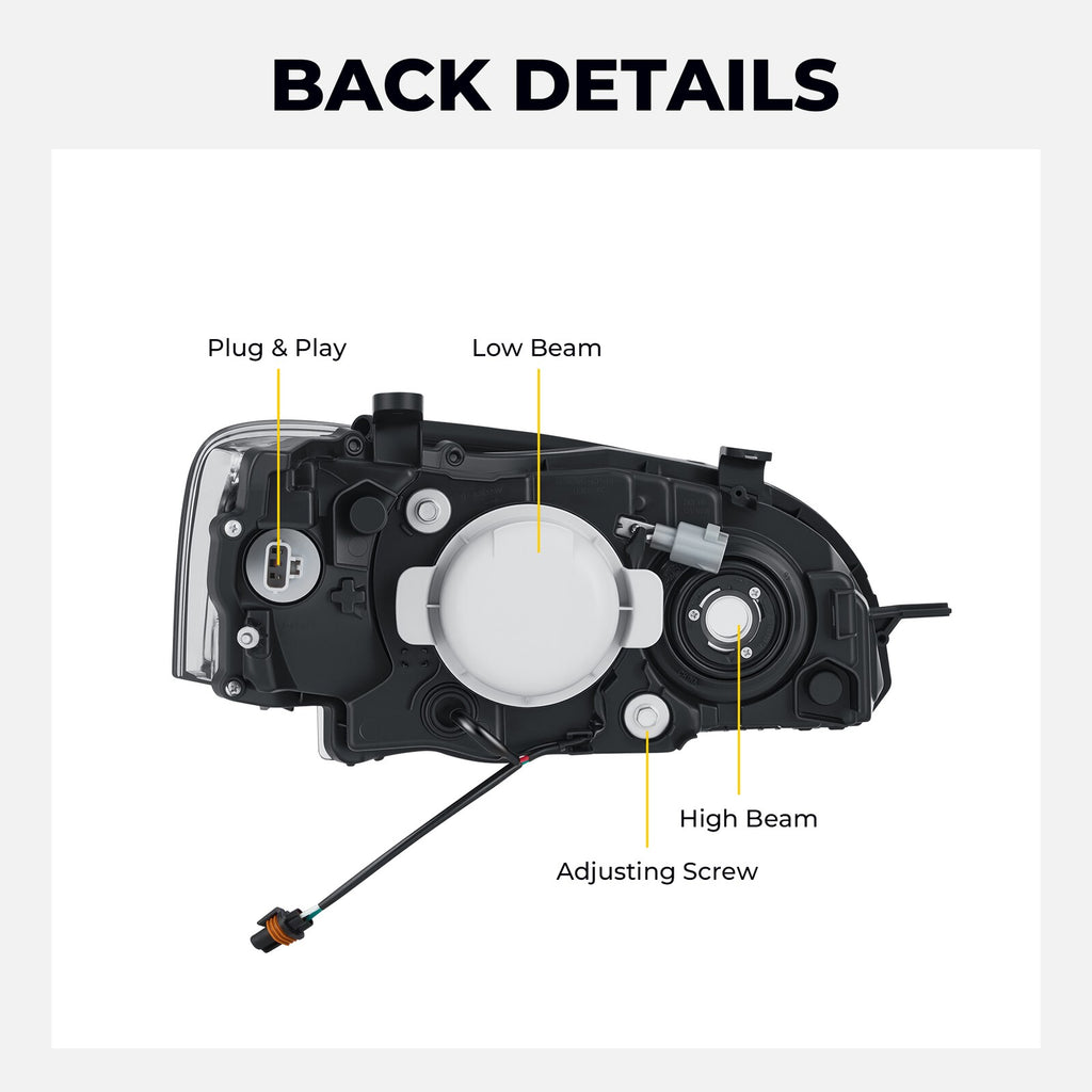 Black Projector Halogen headlight features and specifications for 2005-2007 Subaru Legacy Outback