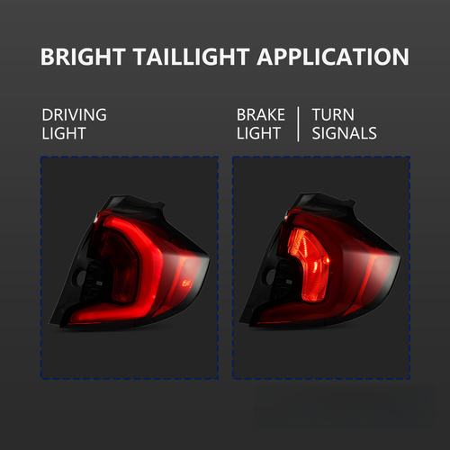 chrome LED outer tail light view 5 for GMC Terrain Denali (2018-2021)