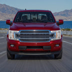 Chrome Halogen headlights pair front view for 2018-2020 Ford F-150