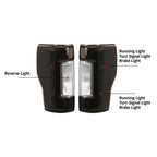 smoked halogen tail light view 5 for Ford F-250 F-350 Super Duty without BLIS (2017-2019)