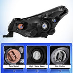 Bulb socket diagram for 2008-2011 Ford Focus headlights
