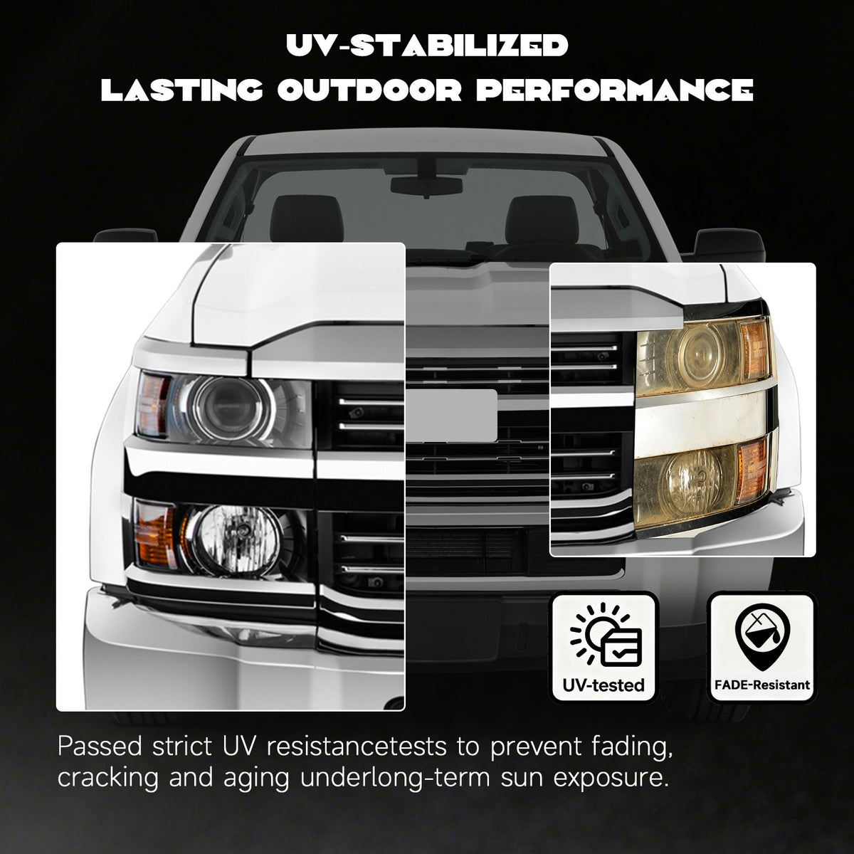 Pair halogen headlight rear housing angle for 2015-2019 Chevy Silverado HD