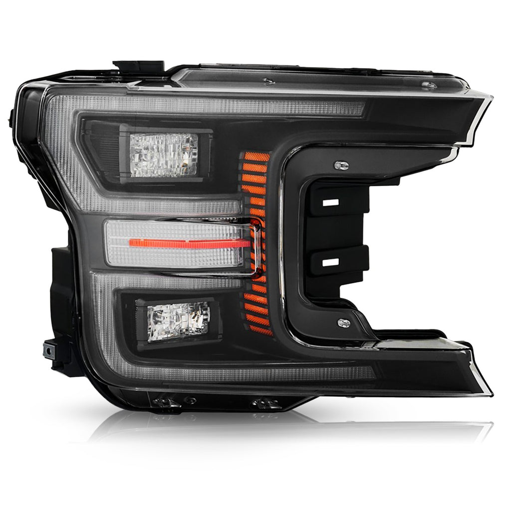 Pair LED headlight front angle for 2018-2020 Ford F-150