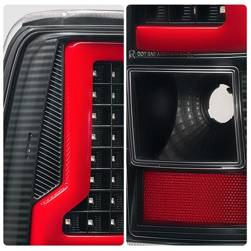 black housing LED tail light view 5 for Chevy Silverado 1500 2500 3500 (2003-2006)