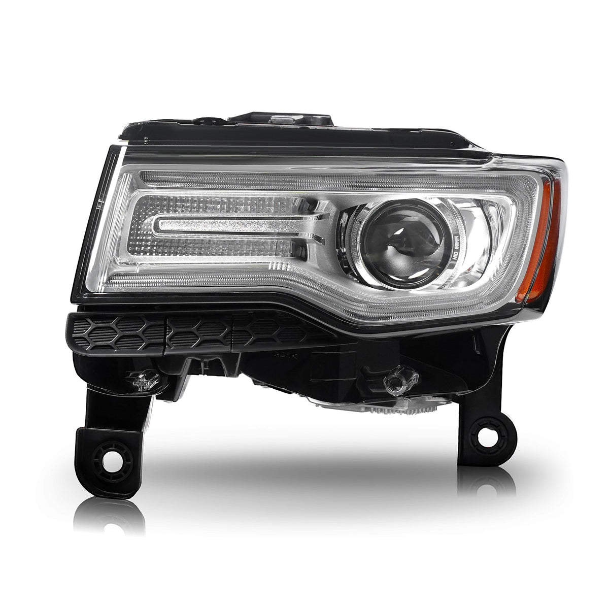 Pair HID headlight front angle for 2014-2016 Jeep Grand Cherokee