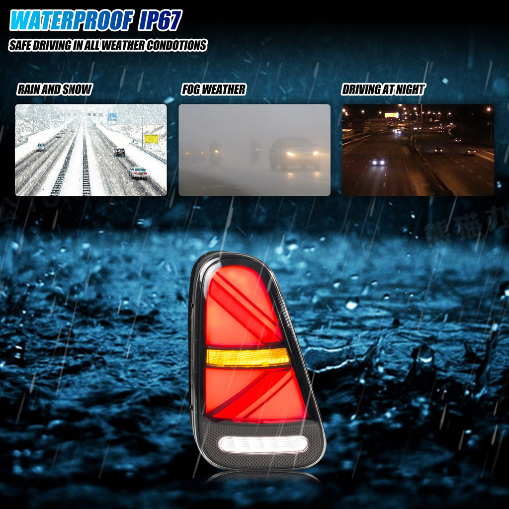 Sealed, waterproof construction of the 2002-2008 Mini Cooper R50 / R52 / R53 LED tail light