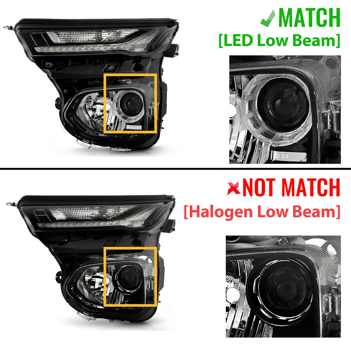 Left LED headlight side angle for 2021-2023 Chevrolet Trailblazer