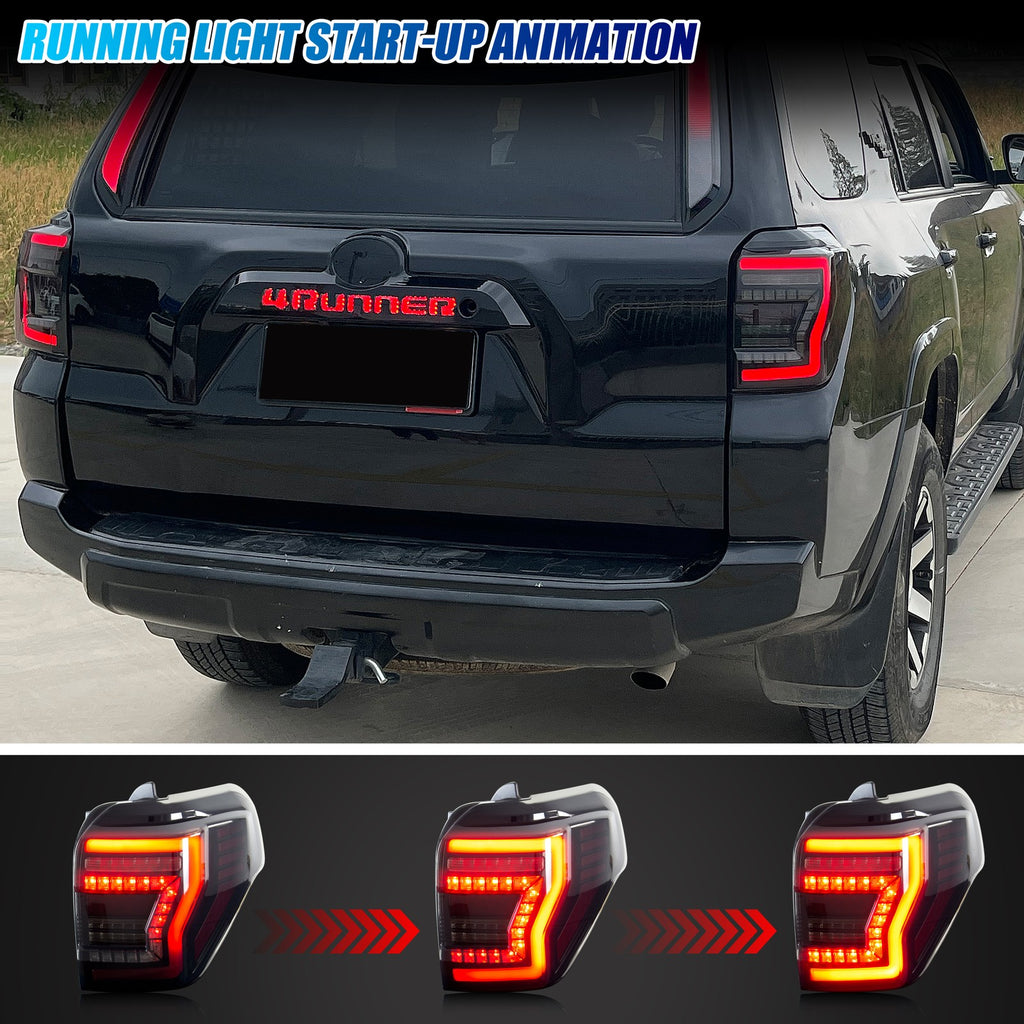 Running light start-up animation on the 2010-2024 Toyota 4Runner LED tail lights