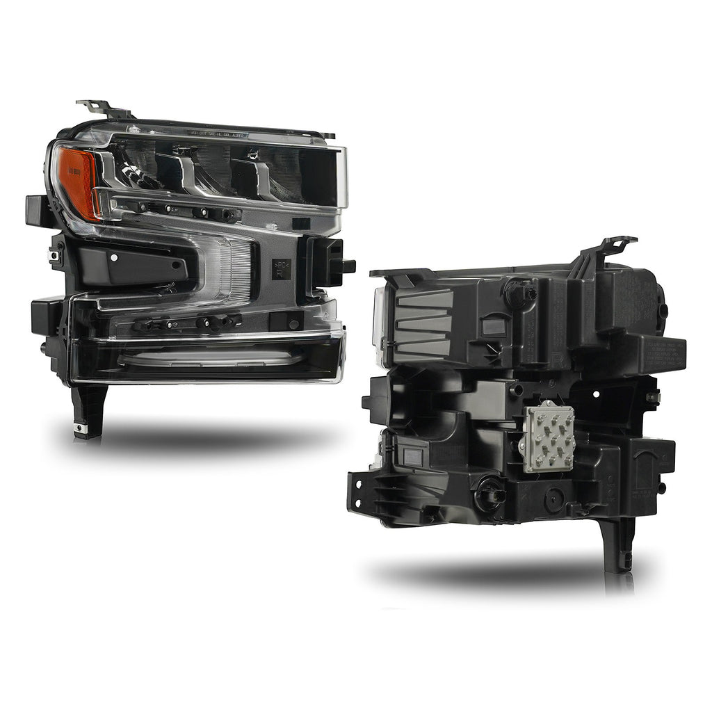 Pair LED headlight front angle for 2019-2022 Chevrolet Silverado 1500