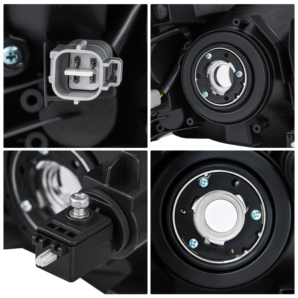 Driver side Chrome Halogen headlight close-up for 2009-2012 Toyota RAV4