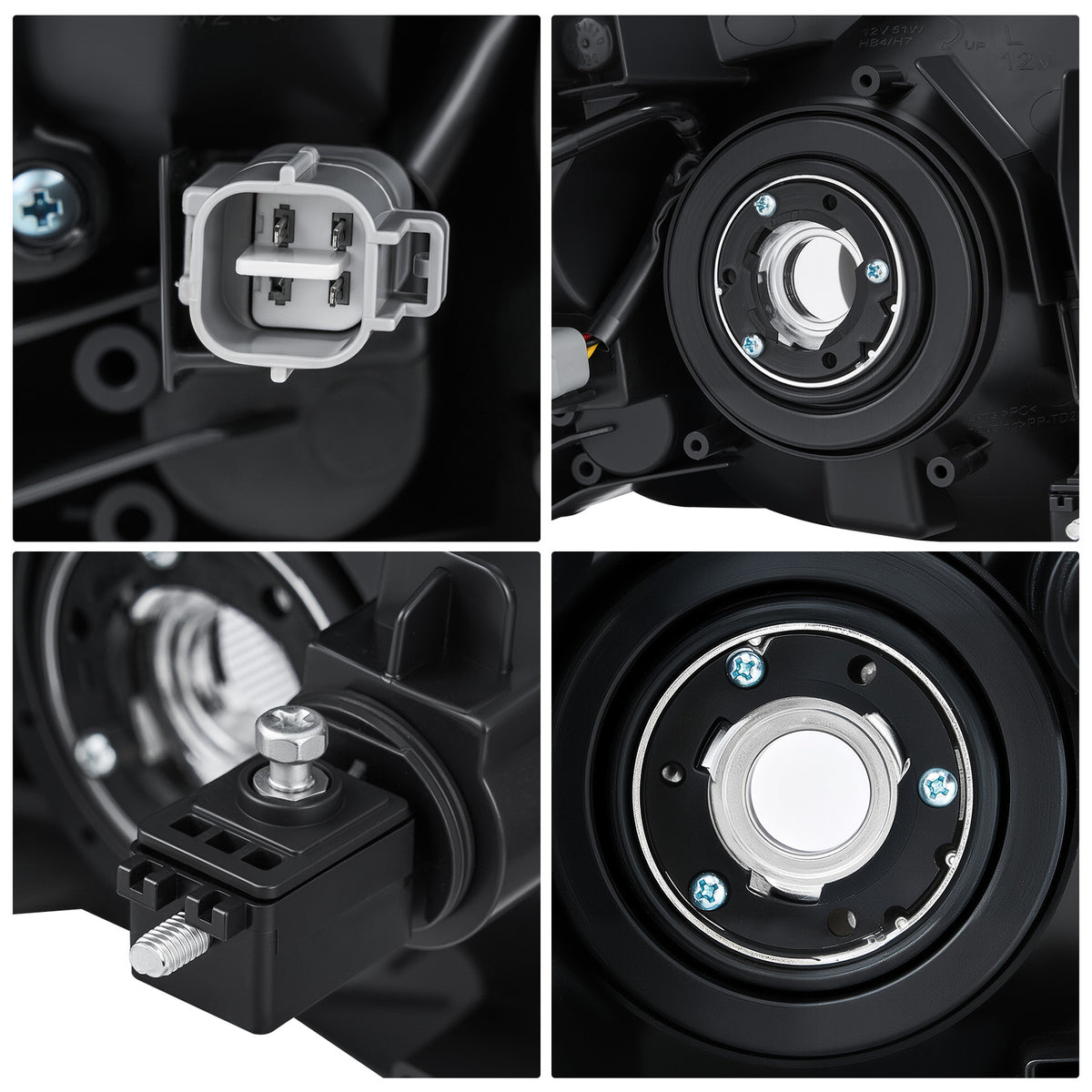 Driver side Chrome Halogen headlight close-up for 2009-2012 Toyota RAV4