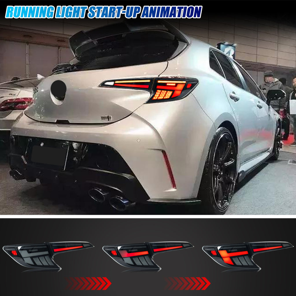 Running light start-up animation on the 2019-2026 Toyota Corolla Hatchback / GR Corolla LED tail lights