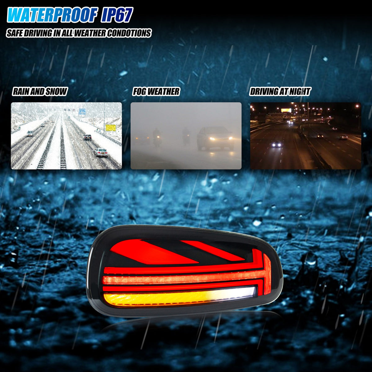 Sealed, waterproof construction of the 2016-2019 Mini Cooper Clubman F54 LED tail light