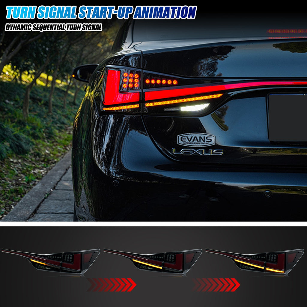 Sequential LED turn signal on the 2013-2020 Lexus GS350 / GS200t / GS F tail light