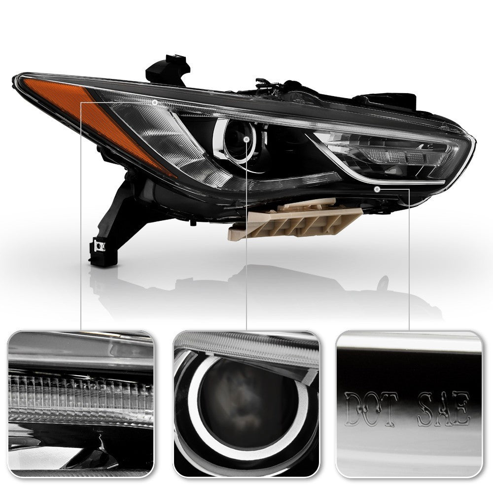 Pair HID headlight rear housing angle for 2016-2019 Infiniti QX60