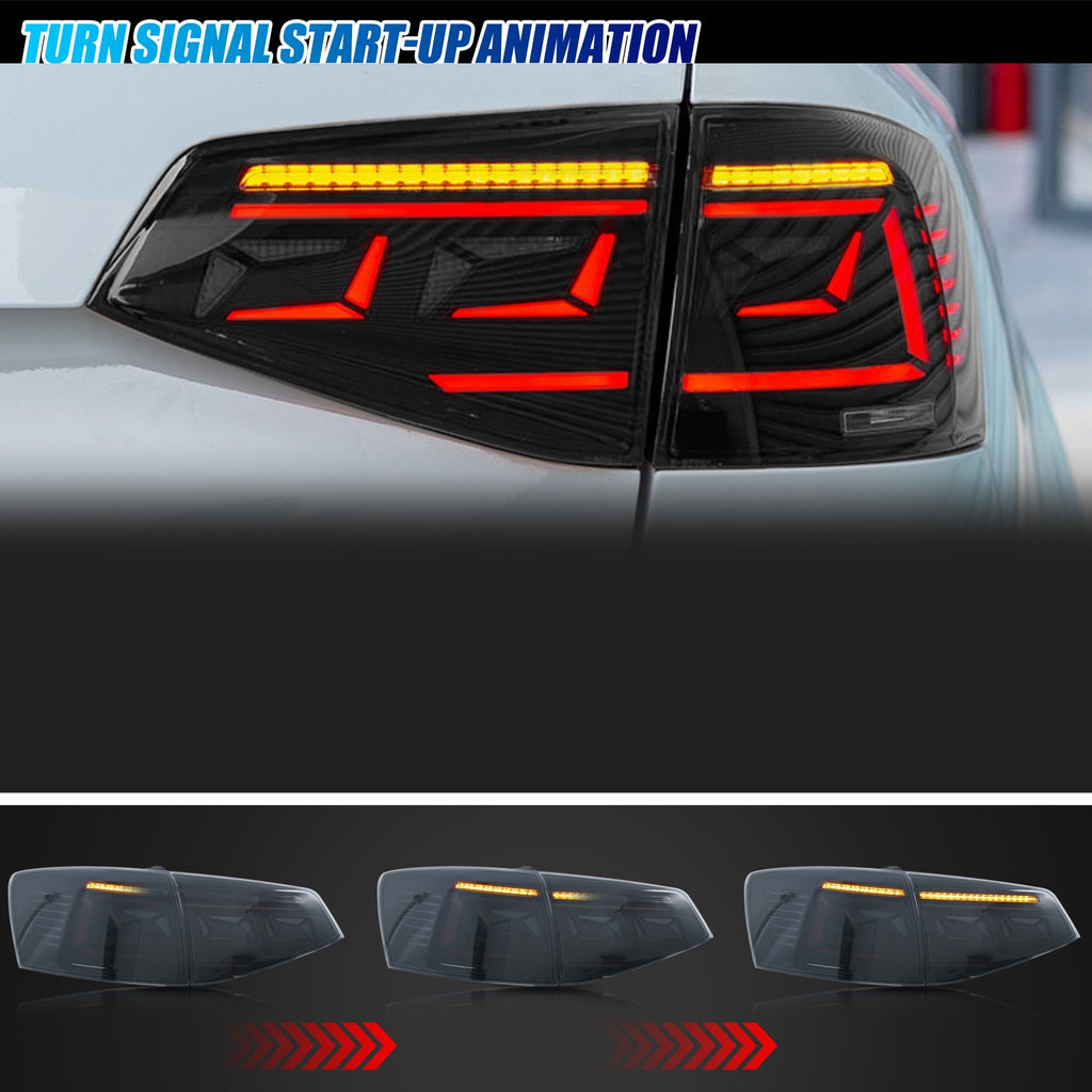 Sequential LED turn signal on the 2015-2018 VW Jetta Sedan tail light