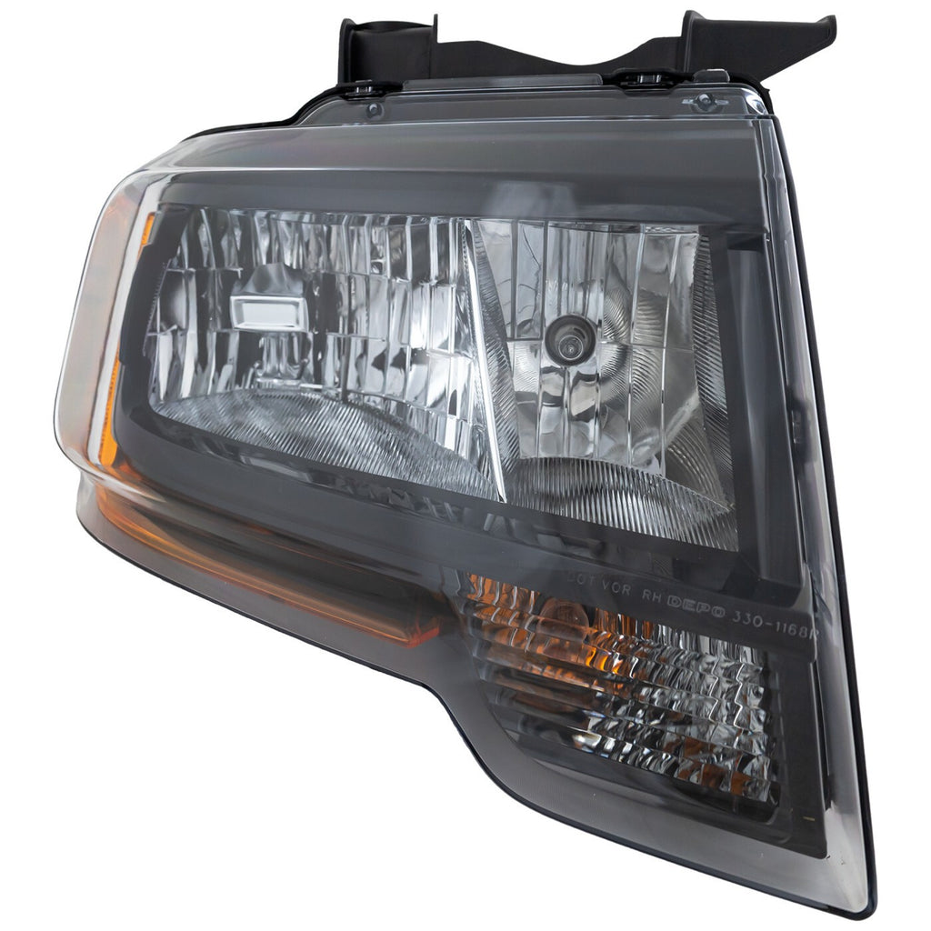 Pair halogen headlight rear housing angle for 2015-2017 Ford Expedition