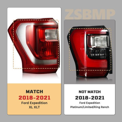 halogen tail light view 5 for Ford Expedition XL XLT (2018-2021)