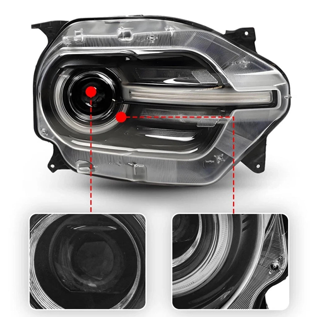 Pair LED headlight front angle for 2021-2025 Ford Bronco Sport