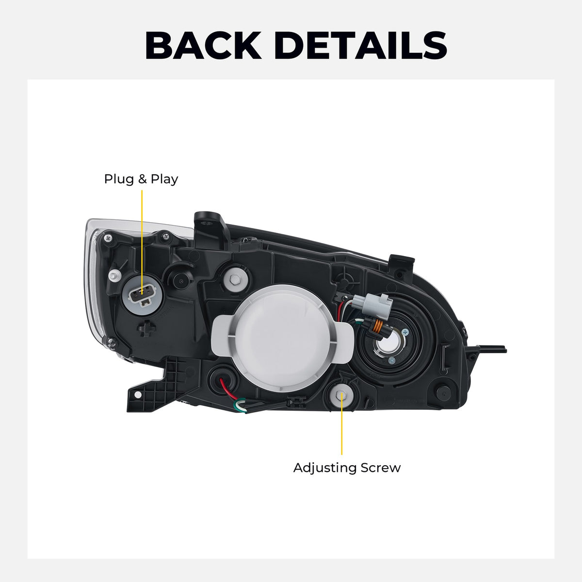 Chrome Projector Halogen headlight features and specifications for 2008-2009 Subaru Outback