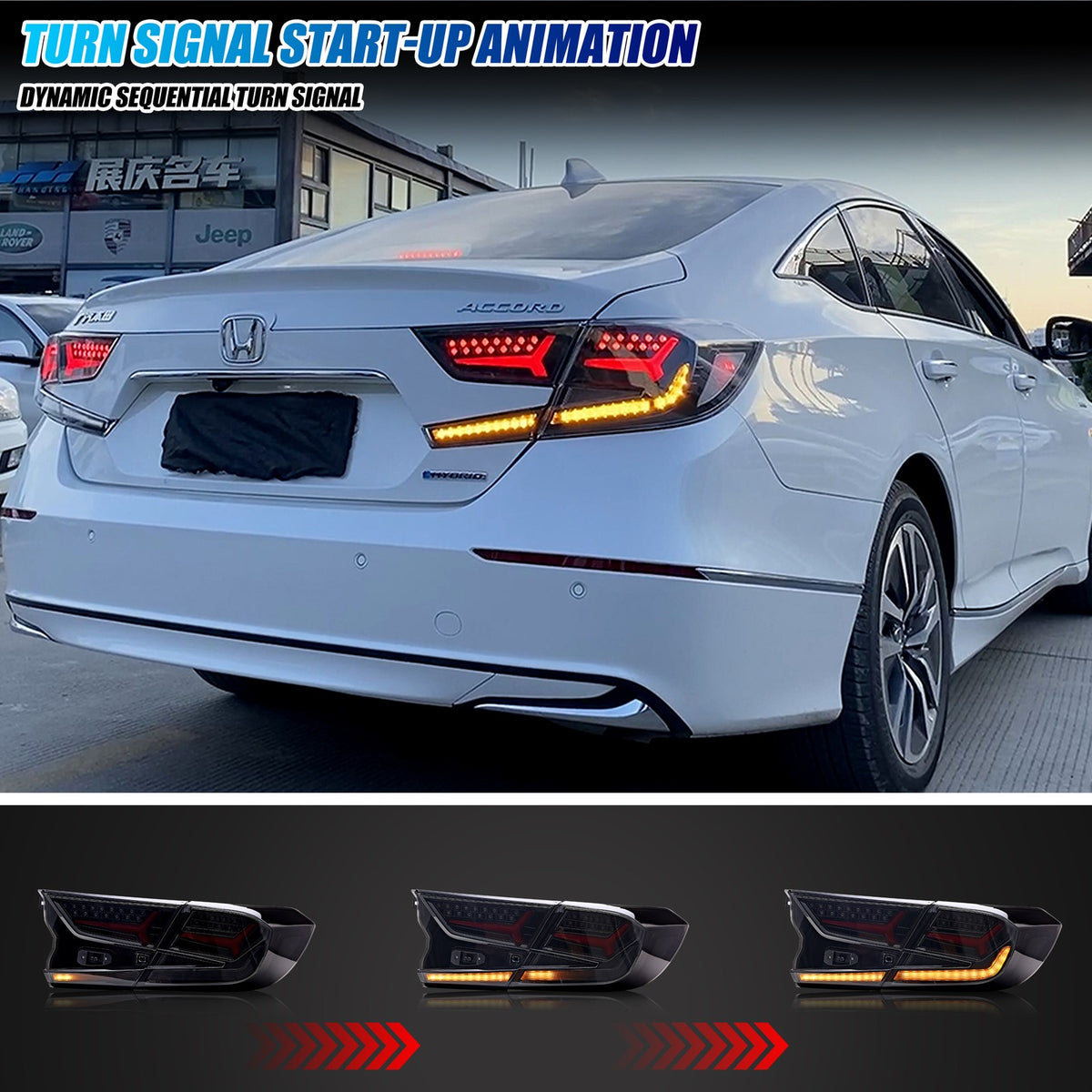 Sequential LED turn signal on the 2018-2022 Honda Accord tail light