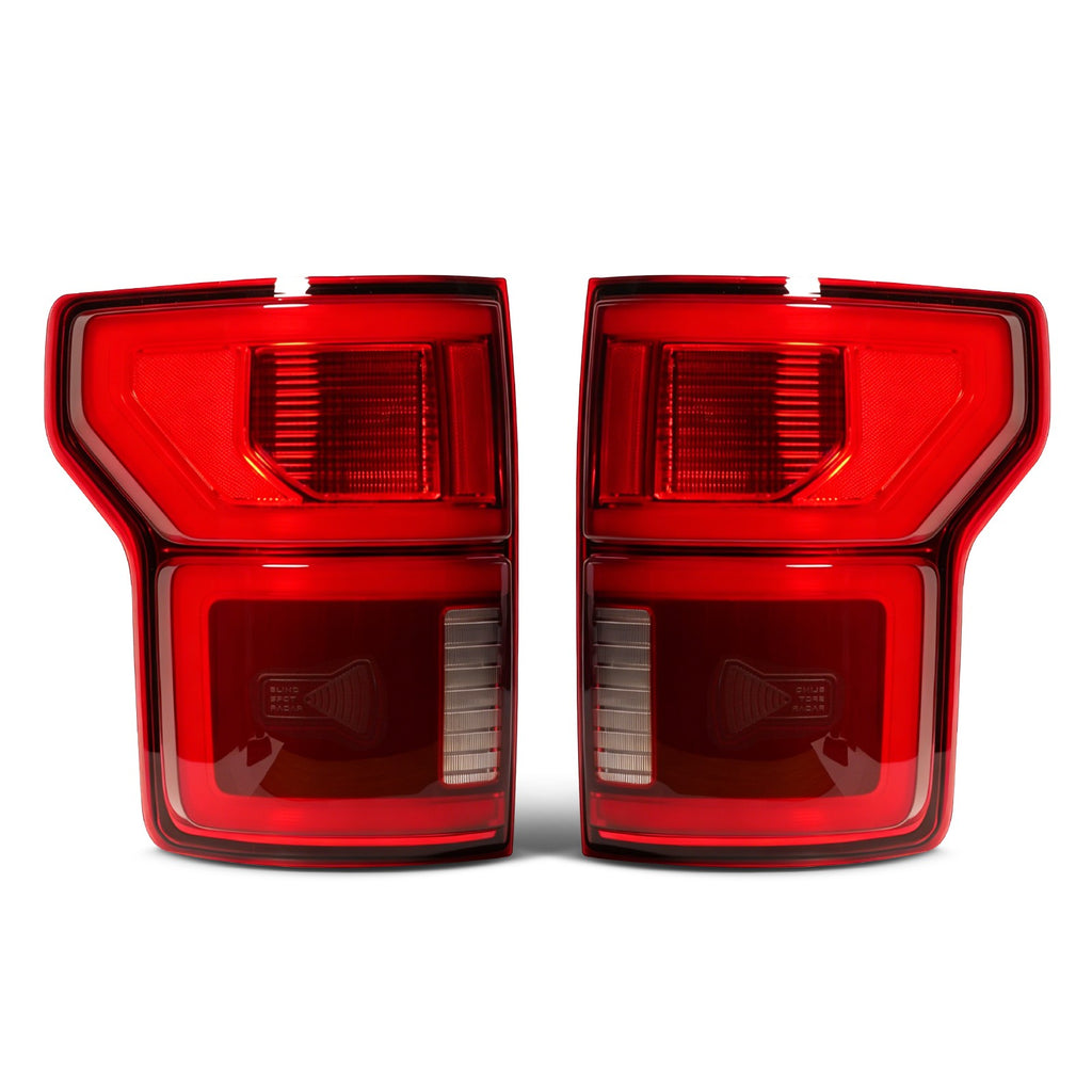 black LED tail light view 5 for Ford F-150 with BLIS (2018-2020)