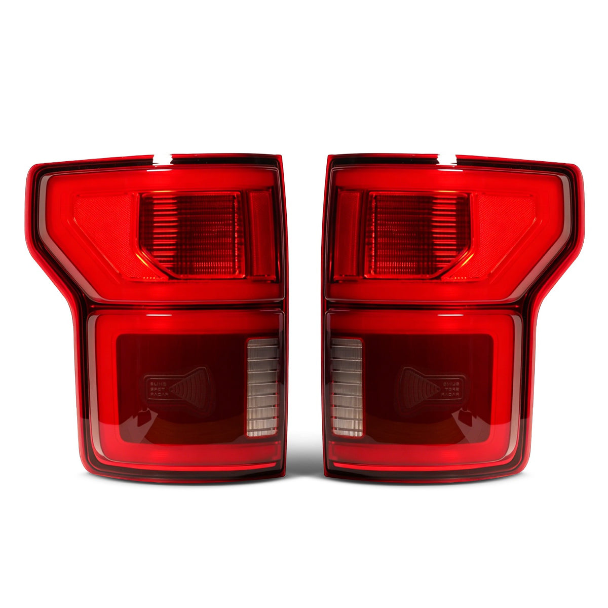 black LED tail light view 5 for Ford F-150 with BLIS (2018-2020)