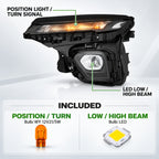 Pair LED headlight front angle for 2024-2026 Chevrolet Trailblazer LS