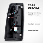 red C-tube LED tail light view 5 for Chevy Silverado 1500 2500 3500 (2003-2006)