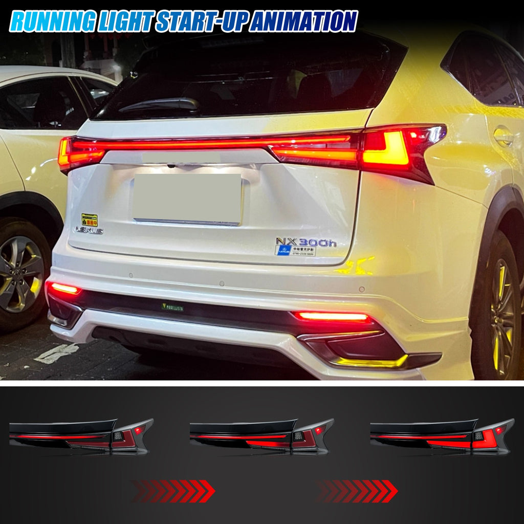 Running light start-up animation on the 2015-2021 Lexus NX200t / NX300 / NX300h LED tail lights
