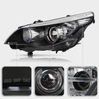 Pair HID headlight front angle for 2008-2010 BMW 5 Series E60