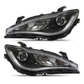 Halogen Headlights Pair w/ Bulbs, Black Bezel for Chrysler Pacifica (2017-2020)