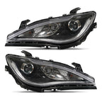 Halogen Headlights Pair w/ Bulbs, Black Bezel for Chrysler Pacifica (2017-2020)
