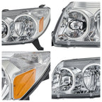 Driver side Chrome Halogen headlight close-up for 2003-2005 Toyota 4Runner