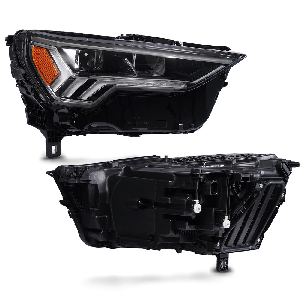 Right LED headlight side angle for 2019-2025 Audi Q3