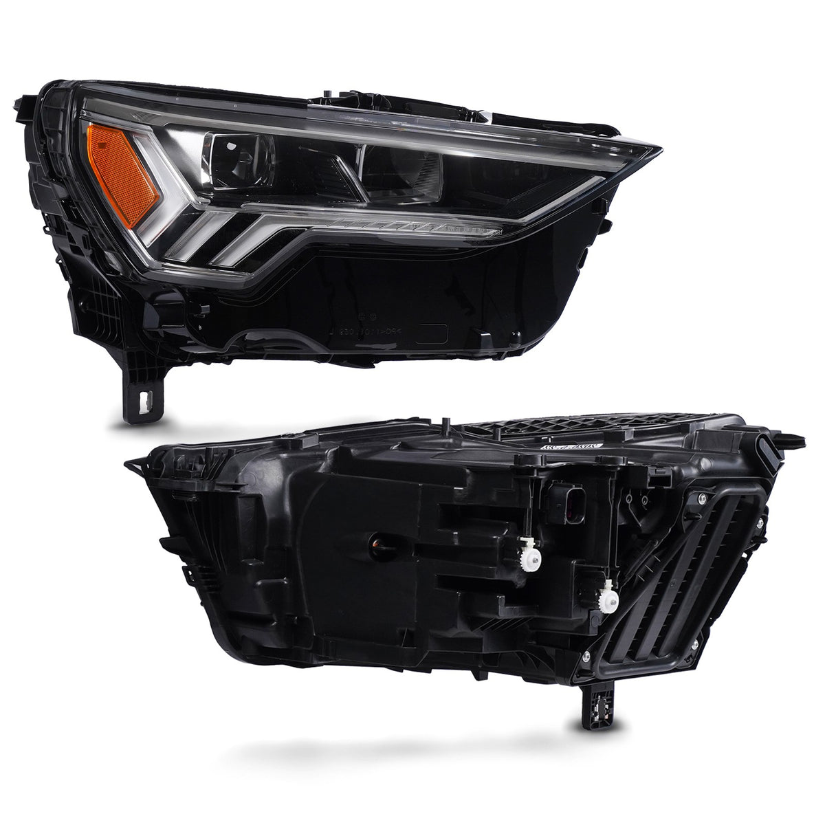 Right LED headlight side angle for 2019-2025 Audi Q3