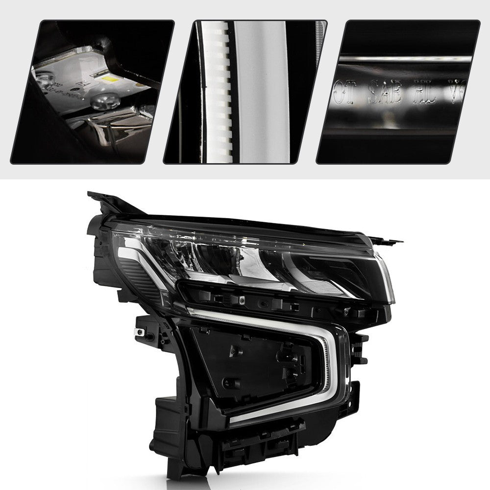 Right LED headlight side angle for 2021-2024 Chevrolet Tahoe / Suburban