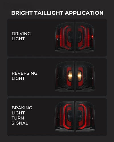 LED tail light view 5 for GMC Sierra 1500 2500HD 3500HD Halogen Models (2014-2018)