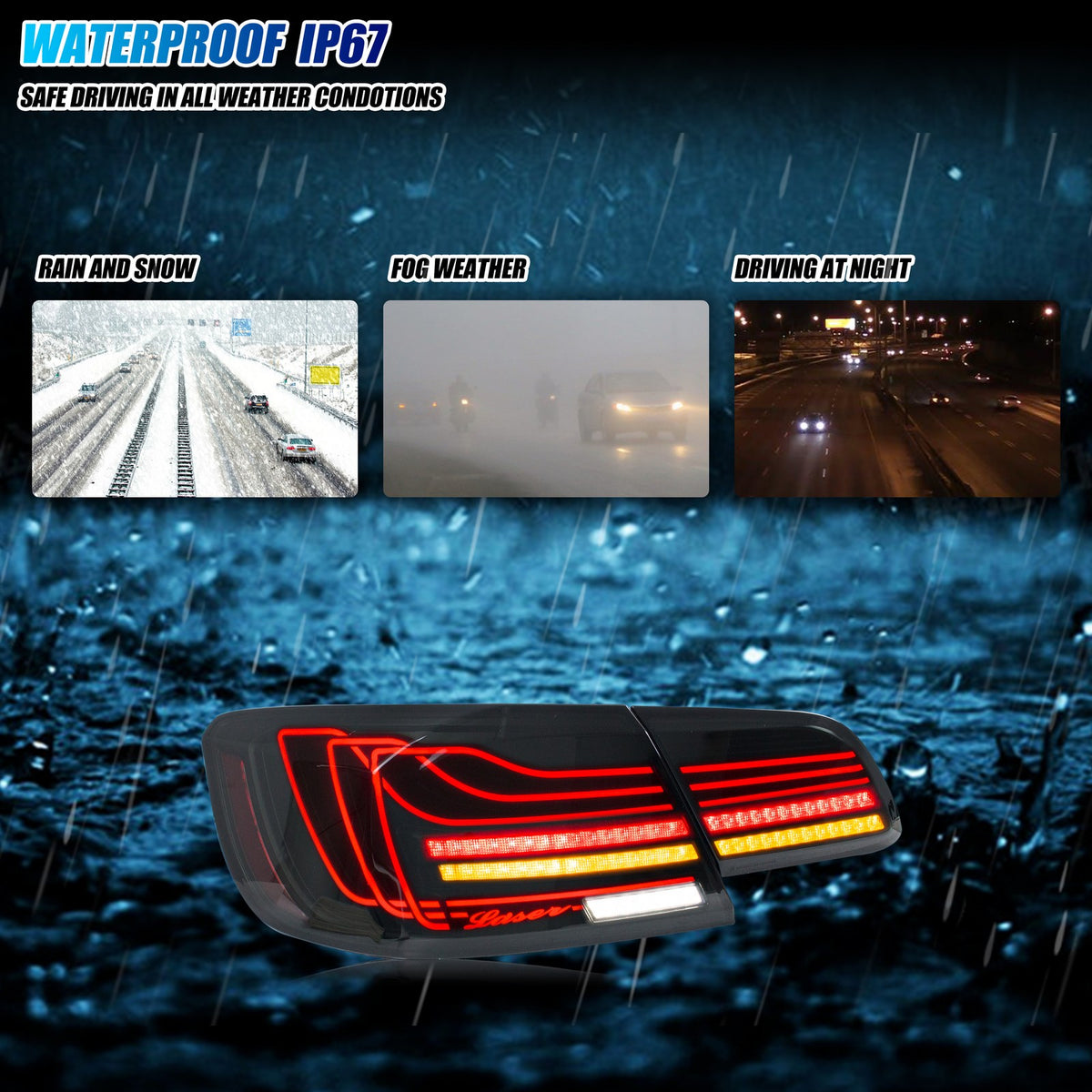 Sealed, waterproof construction of the 2007-2013 BMW 3 Series Convertible E93 / M3 LED tail light