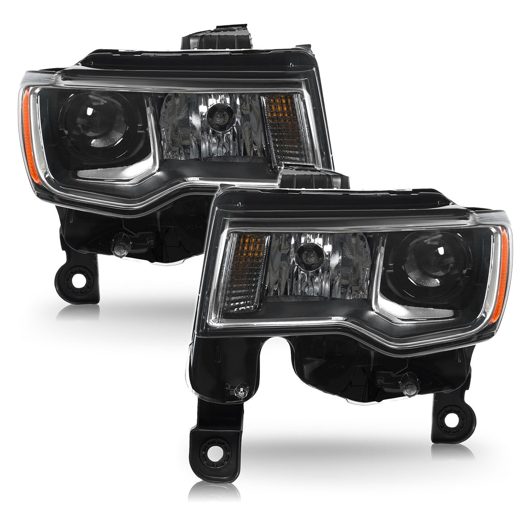 Right halogen projector headlight side angle for 2017-2022 Jeep Grand Cherokee