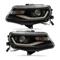 Halogen Projector Headlights Pair w/ LED DRL Switchback for Chevy Camaro (2016-2021)