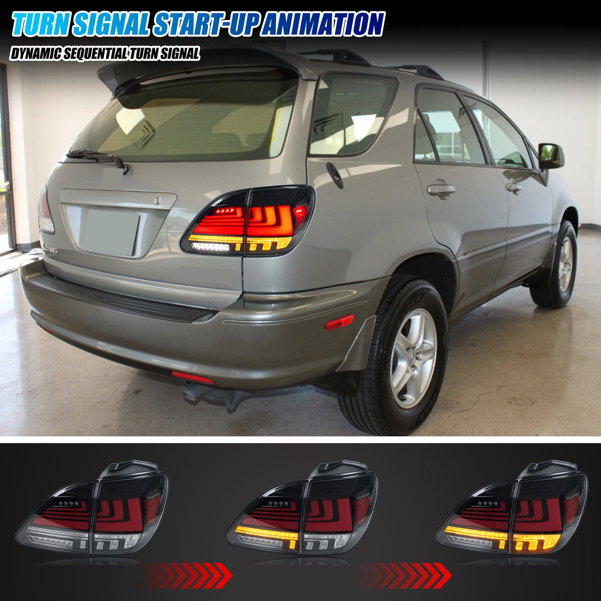 Sequential LED turn signal on the 1999-2000 Lexus RX300 tail light