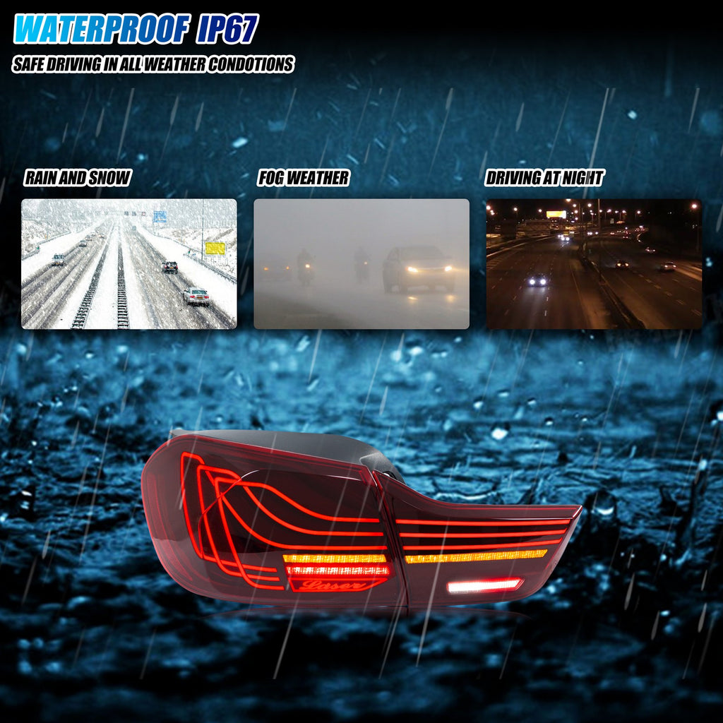 Sealed, waterproof construction of the 2014-2020 BMW 4 Series F32 / F36 / M4 F82 LED tail light