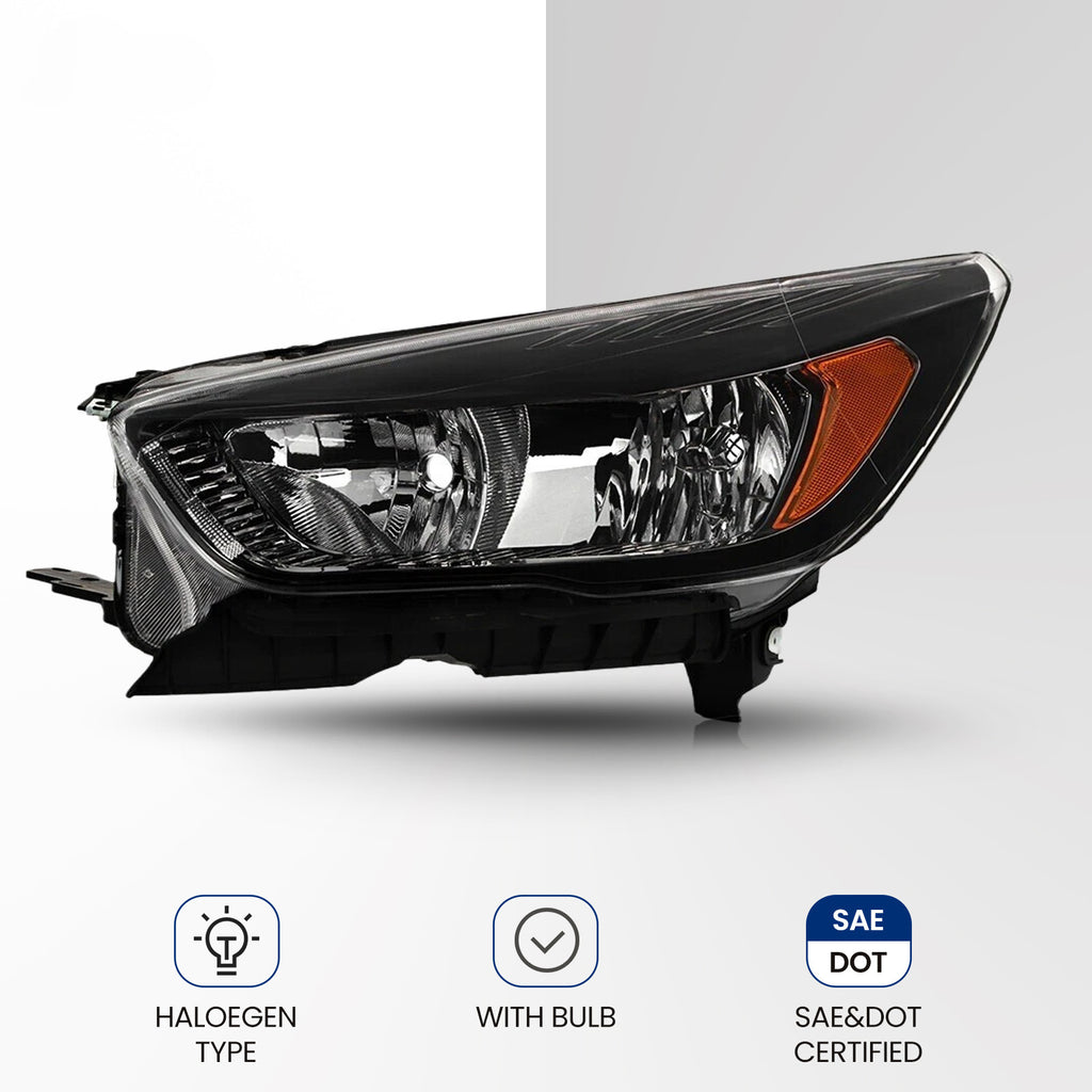 Right halogen headlight side angle for 2018-2019 Ford Escape