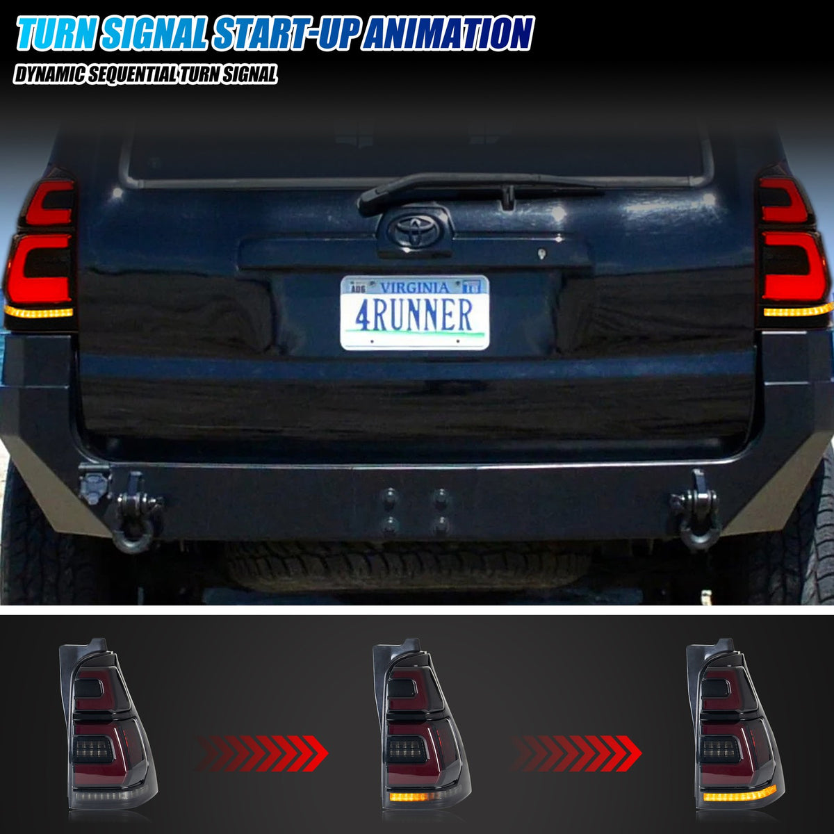 Sequential LED turn signal on the 2003-2009 Toyota 4Runner tail light