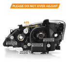 Adjuster warning diagram for 2010-2012 Lexus ES350 headlights