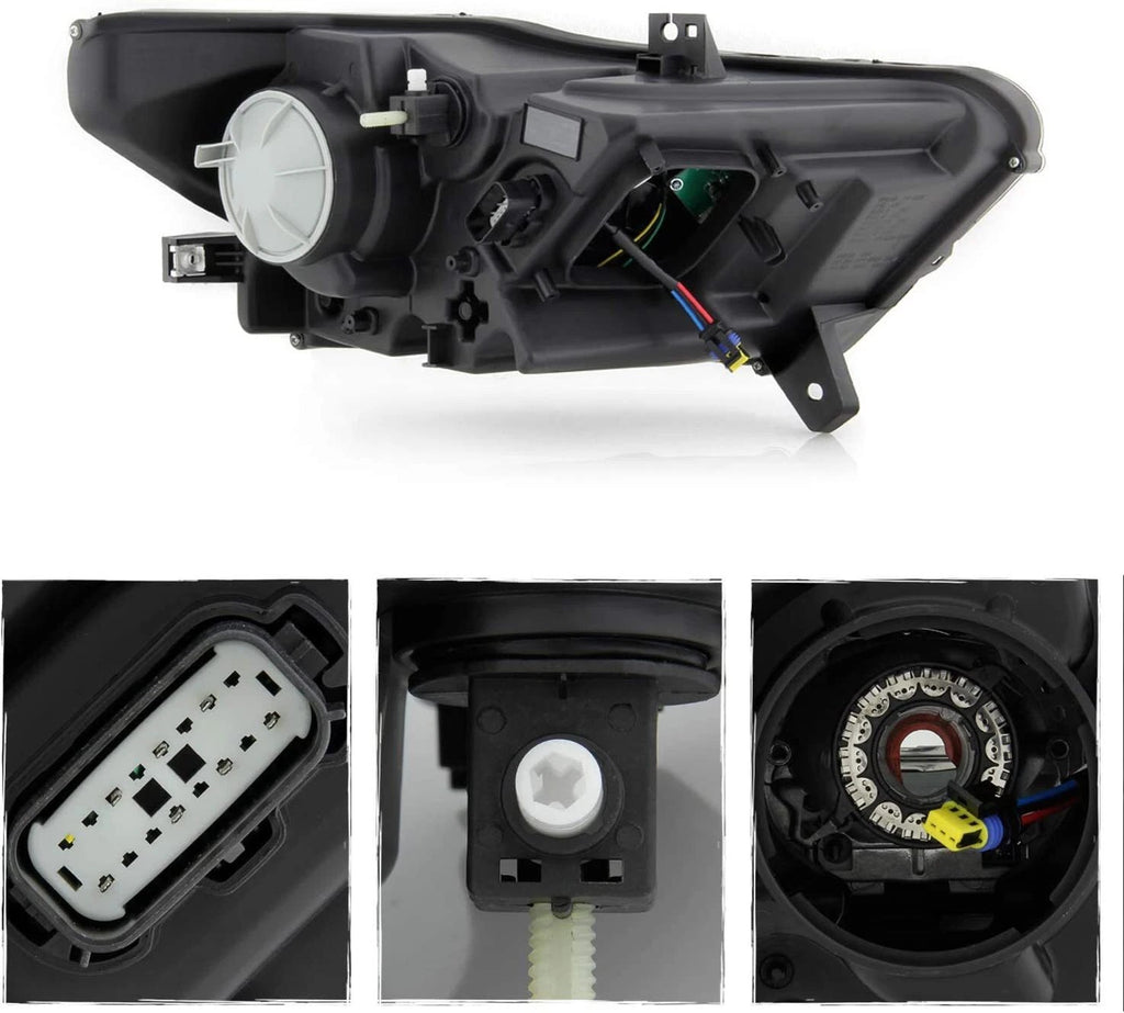 Left HID headlight side angle for 2015-2017 Ford Mustang