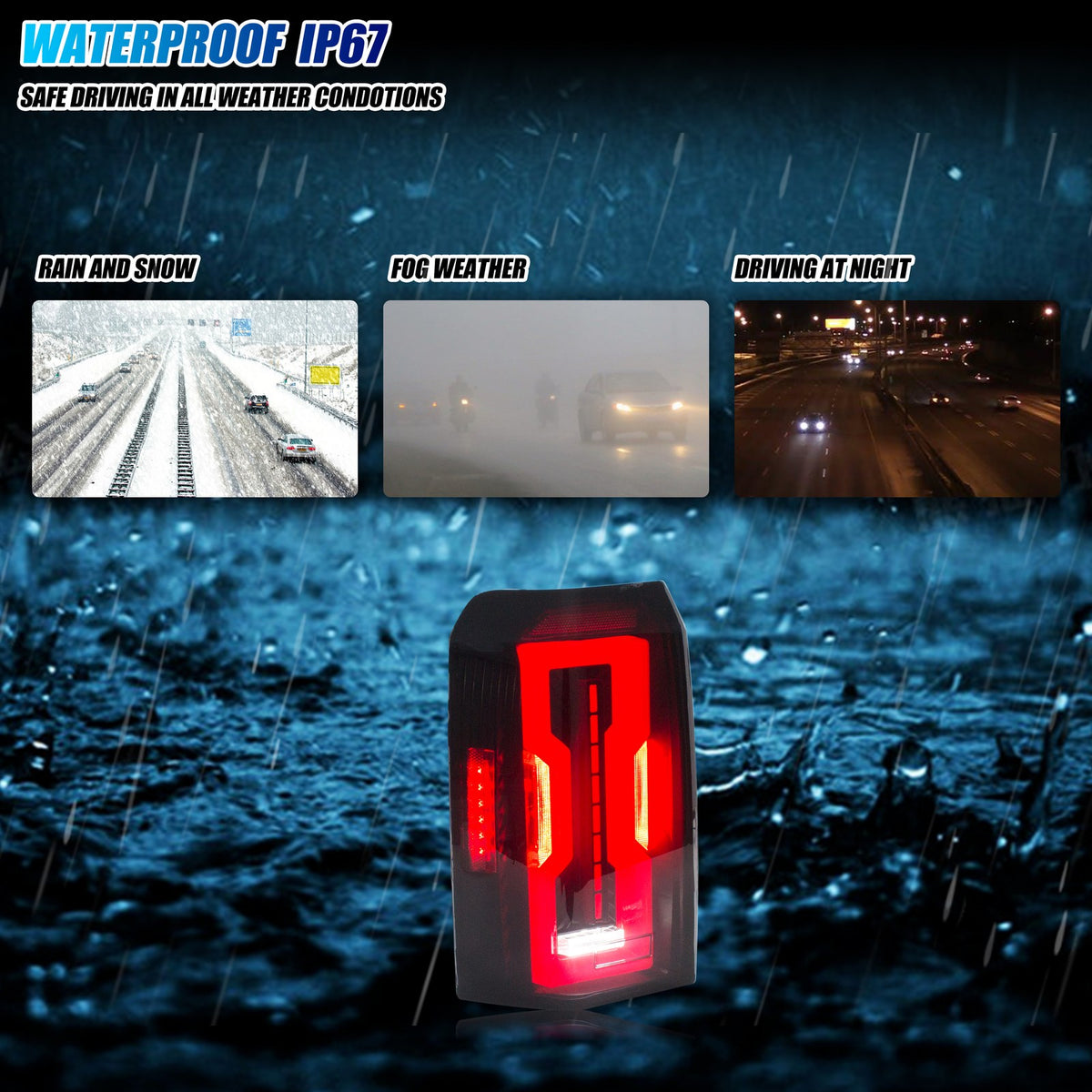 Sealed, waterproof construction of the 2007-2017 Jeep Patriot LED tail light